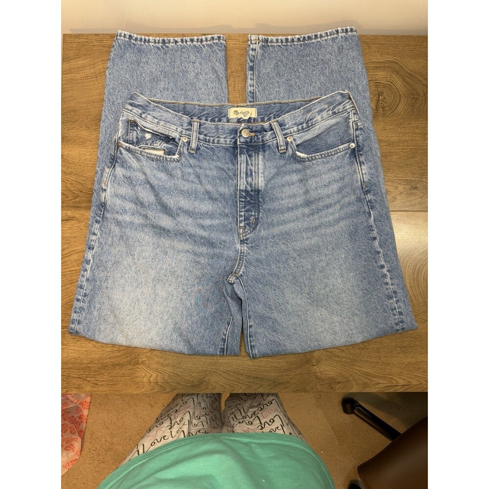 Madewell Jeans Womens 31T Medium Wash Low-Slung Straight High Rise Button Fly - Picture 4 of 10
